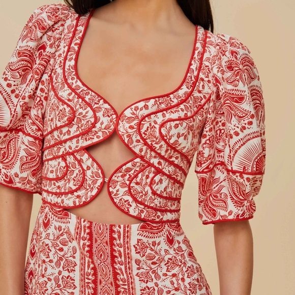 Farm Rio Red River Ride Mini Dress - Picture 5 of 7